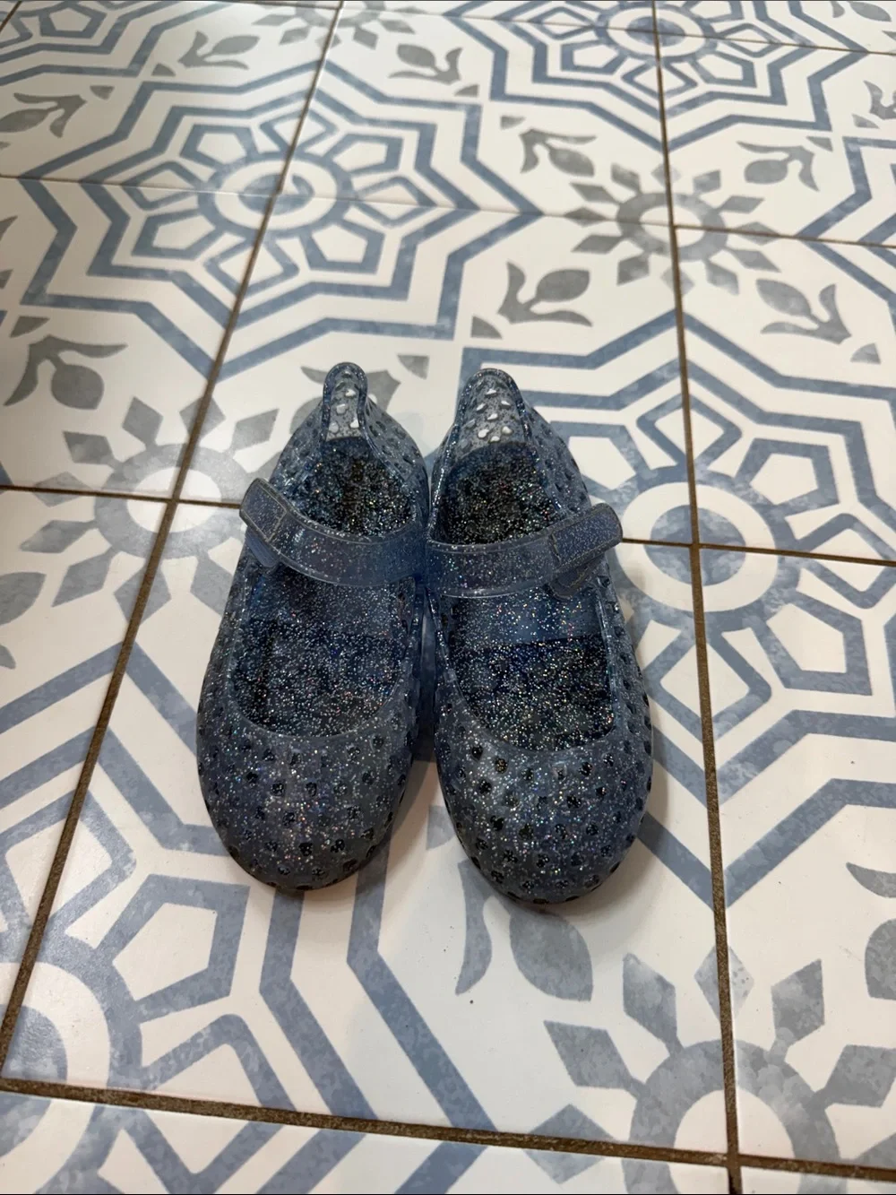 Old Navy Glitter Jelly Mary Janes in Navy